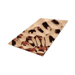 זהב אדום זהב 316 נירוסטה דקורטיבי נירוסטה 304 1 מ "מ 2 מ" מ מים אדווה צלחת נירוסטה - Product Image 3