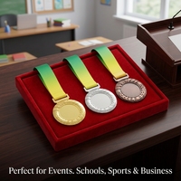 Médaille en métal plaqué or personnalisée avec logo, gravée en 3D, abordable, pour les compétitions scolaires et sportives