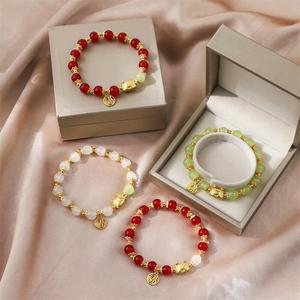 Chinese Style Dragon Year <b>Bracelet</b> For Women <b>Red</b> Jade Animal Zodiac Charm Jewelry Everyday Wear - Product Image 4