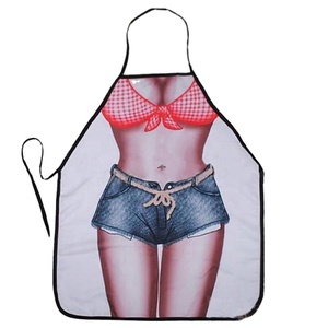 Tablier de cuisine sans manches pour <span class=keywords><strong>femme</strong></span>, motif drôle 'Naked BBQ Party', confortable pour la cuisine et le service - Product Image 2