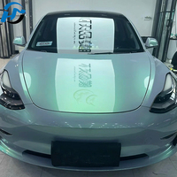 Film Vinyle Adhésif pour Voiture Gris Vert Phantom Brillant HD Auto-Réparant en PET PVC, 1.52x17M/5x60FT, Vente en Gros Direct Usine, Autocollant Complet pour Voiture