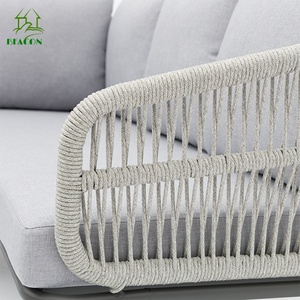 Ensemble <span class=keywords><strong>de</strong></span> canapés en forme <span class=keywords><strong>de</strong></span> L imperméables pour le <span class=keywords><strong>jardin</strong></span> et le <span class=keywords><strong>salon</strong></span>, avec cadre en aluminium et design <span class=keywords><strong>de</strong></span> loisirs - Product Image 6