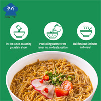 Fideos de soja secados al aire bajos en grasa y altos en proteínas Ramen instantáneo con embalaje de bolsa de sabor Tonkotsu de cerdo asado