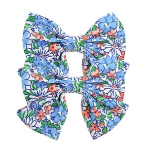 2 unids/set bebé niñas flor impresión bohemio estilo arco BB Clips para el pelo sombreros de los niños de algodón lindo horquillas accesorios para el cabello - Product Image 1