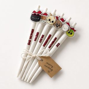Stylo à breloque personnalisé, stylo gel avec pendentif en acrylique sur mesure, papeterie esthétique Macaron, cadeau pour enseignant, fournitures de bureau Kawaii, en gros - Product Image 2