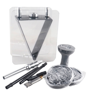 Chicha portable en plastique écologique 1 & 2 Tuyaux avec lumière LED, accessoires et coffret cadeau - Product Image 4