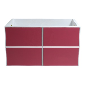 Arcae Librorum Reponendae Armaria Reponenda Libere Combinabiles Designatio Simplex Caja de Almacenamiento de Madera - Product Image 4