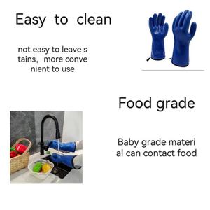 Wholesale Thickened Waterproof BBQ Safety <b>Gloves</b> Heat Resistant <b>Oven</b> Mitts Customizable Kitchen Grill Oil Grilling Mitts Factory - Product Image 4