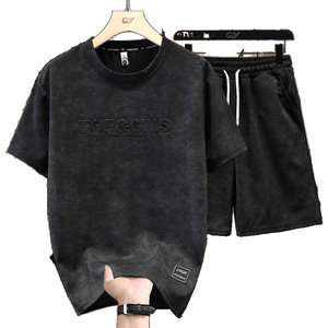 Set Due Pezzi Personalizzabile: T-shirt Casual a Maniche Corte <span class=keywords><strong>e</strong></span> <span class=keywords><strong>Pantaloncini</strong></span> da <span class=keywords><strong>Uomo</strong></span>, Stile Alla Moda <span class=keywords><strong>e</strong></span> Fresco - Product Image 5