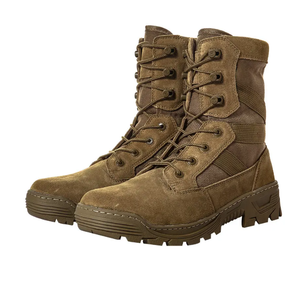 Bottes de combat en daim TSB05 en cuir de vachette vert olive et marron coyote, légères, respirantes, avec manches en toile Oxford, pour 3 saisons - Product Image 3