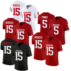 Kaus Sepak Bola Universitas Indiana Pria 15 Fernando Mendoza 5 D'Angelo Ponds Kaus Sepak Bola Universitas AS Jahitan Merah - Product Image 1