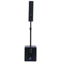 Système de haut-parleurs à colonne active professionnel de 15 pouces Subwoofer portable de fête de mariage avec impédance de 8 ohms