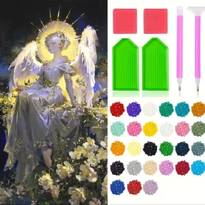 Large Size 40 70cm/15.75inx27.57in DIY 5D Diamond Painting Art Craft Flower Fairy Redemption Pattern Embroidery Cross Stitch