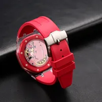 Transparente Hülle + Armband aus Flüssigsilikon für AP X Swatch Royal Pop Pocket Watchband Modification Kit