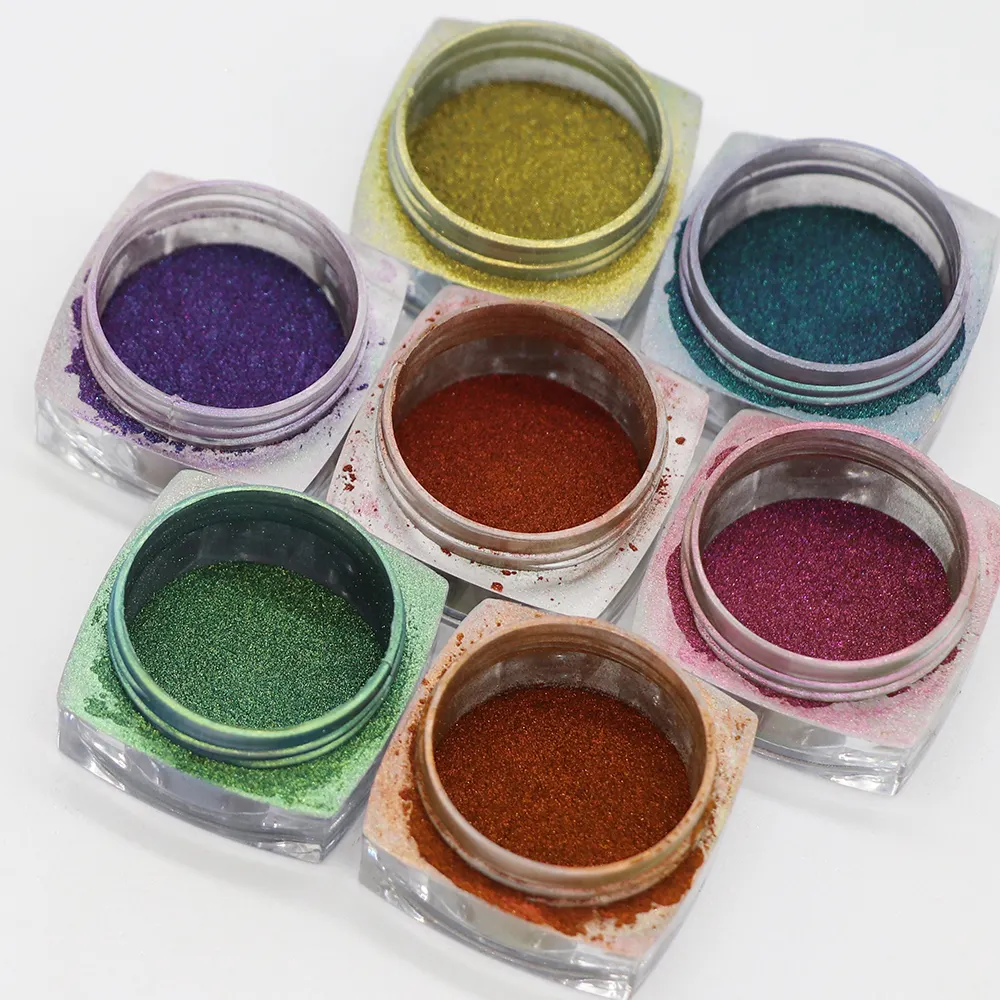 Hot wholesale makeup pigment powder color change chameleon nail pigment