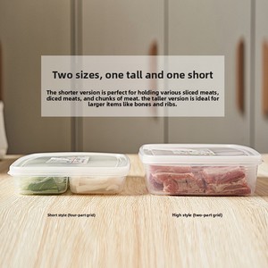 Hot Selling Wholesale Plastic Stackable Frozen Meat Grid Box <b>Refrigerator</b> Storage Box for Prepared Food - Product Image 5