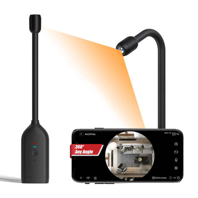 QJ700 Mini WiFi Camera HD 1080P Flexible Lens Cable 2 Way Talk Motion Detection USB Rechargeable Small Wireless WiFi Camera