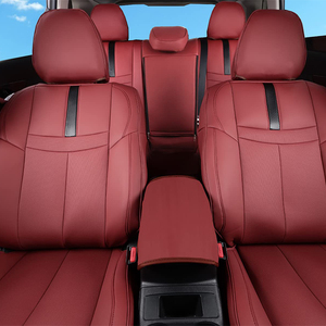Conjunto completo de fundas de asiento de coche personalizadas para <span class=keywords><strong>Ford</strong></span> Mustang, Funda de cuero Original, resistente al agua, accesorios para coche, 2010-2022 - Product Image 6