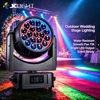 Projecteur de scène à tête mobile étanche DMX512 19x80W RGBW 4-en-1 avec zoom, 19 LED Bee Eye Wash, IP65 Ra90 2500-8000K