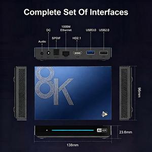 Boîtier <span class=keywords><strong>TV</strong></span> <span class=keywords><strong>IPTV</strong></span> pour hôtel, boîtier décodeur intelligent 8K, lecteur multimédia OTT pour système de télévision de chambre d'hôtel - Product Image 3