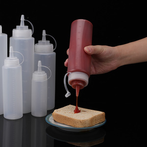Huyo OEM 240ml Plastic Squeezing Bottle with Needle Mouth for Salad Dressing and <b>Sauce</b> Packaging - Product Image 1