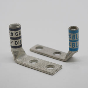 Kupfer Verzinnte Kompressionsverbinder Zweiloch-Kabelschuhe 90 Grad Winkel Lange Hohlstecker Crimpklemme ROHS für ZLX Marke - Product Image 1