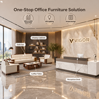 Comptoir de réception moderne de luxe avec éclairage LED, table de réception personnalisée pour restaurant, hôtel, bureau, hall d'entrée