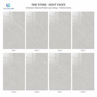 Dalle en porcelaine sinterisée Luca, aspect marbre gris |   Carrelage Poli Gris Clair Blanc à Veines Fines 1200x1800mm 9mm pour Sol et Mur, Taille Personnalisée