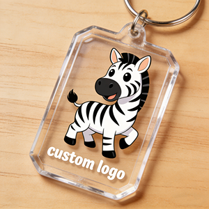 Hot Selling Custom Clear Cartoon Acrylic Souvenir Gift Make Your Own Logo Plastic Key Chain - Product Image 3