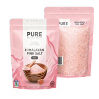 Bolsa Doypack de PE a Prueba de Humedad con Ventana Transparente para Sal Fina del Himalaya, Personalizada de 100g-2kg, Bolsa con Cierre Vertical para Sal Rosa, Ideal para Ensaladas