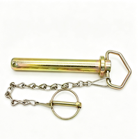 Goupilles pivotantes jaunes zinguées, diamètre de tête 22 mm, en acier au carbone avec clip à ressort R pour tracteurs, VTT et équipements agricoles