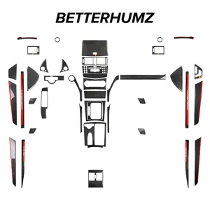 BETTERHUMZ 자동차 스티어링 휠 버튼 프레임 스티커 메르세데스 벤츠 w212 탄소 섬유 인테리어 트림 키트 C 클래스 2007-2013