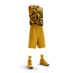 Uniforme Deportivo de Baloncesto Personalizado sin Mangas, Sublimado, Transpirable, de Poliéster, Pantalones Cortos, para Torneos, Clubes, Escuelas, Adultos - Product Image 1