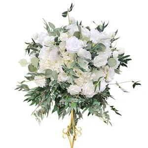 Wholesale Wedding Decoration Round Table Centerpiece Silk Artificial Rose Flower Ball