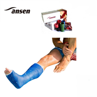 Consommables médicaux, marque ANSEN, certifiés CE, bande de plâtre en fibre de verre colorée pour usage orthopédique sur bras, jambes, mains, pieds