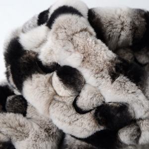 Bufanda de Piel de Conejo Real de Estilo Coreano, de Longitud Media, Gruesa y Cálida para Otoño e Invierno, para Hombres, Mujeres y Niñas - Product Image 4