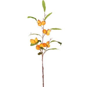 Branche artificielle de fruit de loquat en mousse, haute simulation, décoration du Nouvel An chinois, 30cm-100cm - Product Image 5