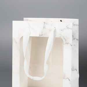 Stock de sacs d'emballage cadeau de fleurs avec poignées de transport pour petites entreprises sacs en papier kraft brun pour cadeaux de fête d'anniversaire, shopping - Product Image 2
