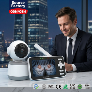 กล้องวงจรปิดสำหรับเด็ก Tuya Smart WiFi  หน้าจอ IPS 720P ขนาด 5.5 นิ้ว พร้อมระบบตรวจจับความเคลื่อนไหวด้วย AI และระบบตรวจจับเสียงร้องเพื่อปลอบประโลมลูกน้อยของคุณ - Product Image 1