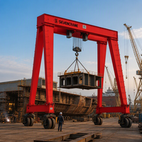 Grue portique industrielle sur pneus de 30 tonnes avec moteur et télécommande sans fil haute performance pour la construction de poutres de pont