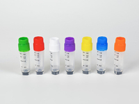 Flacon cryogénique 2D à filetage externe de 2,0 ml, emballage en sachet, bouchons multicolores, codes 3-en-1, -196 ℃ ~121 ℃ Stérile et sans DNase RNase