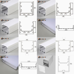 New 40*32 Modern Customized Led Extruded Low Profile Aluminum Frame Profile for Led <b>Lighting</b> Surface Mounted Celling Wall Floor - Product Image 6