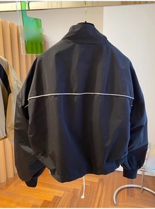 Fashion Cool Streetwear Vintage Fall Autumn Winter Casual Long <strong>Sleeve</strong> Color Block <strong>Short</strong> <strong>Women</strong> Lady Zipper Cropped Coat <strong>Jacket</strong> - Product Image 6