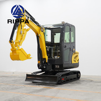 Free Shipping Rippa Mini Excavators 2 Ton R330 Kubota EPA Engine Small Digger With Cab Micro Excavator Machine for Sale