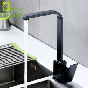 304 SS Rubinetto Da <span class=keywords><strong>Cucina</strong></span> <span class=keywords><strong>Nero</strong></span> Rubinetto Della <span class=keywords><strong>Cucina</strong></span> Quadrato - Product Image 2