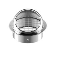 Grille d'aération murale extérieure en acier inoxydable 304 étanche, type nez de bœuf, ronde