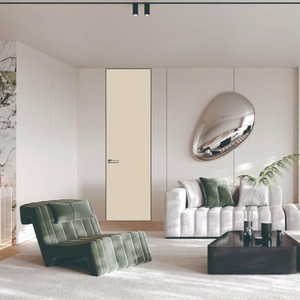 Puerta de losa de madera <span class=keywords><strong>roja</strong></span> hecha a medida, aleación de aluminio, respetuosa con el medio ambiente, puerta interior abatible sin pintura, nuevo fabricante - Product Image 4