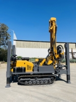 Foreuse rotative diesel haute efficacité DJ, portable sur chenilles en caoutchouc, composants essentiels du filtre à air, profondeur de forage max. 180 m, diamètre de forage 140-250 mm