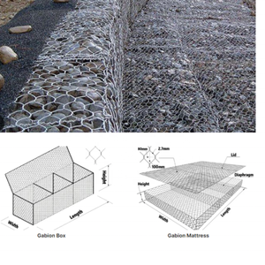 六角丝网桥用热浸镀锌丝保护石笼 - Product Image 4
