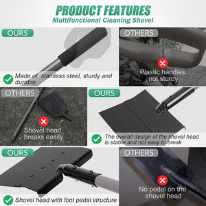 Outils de jardinage d'extérieur Outil de déglaçage Pelle à neige Outil de désherbage pour bordures de <span class=keywords><strong>pelouse</strong></span> - Product Image 3